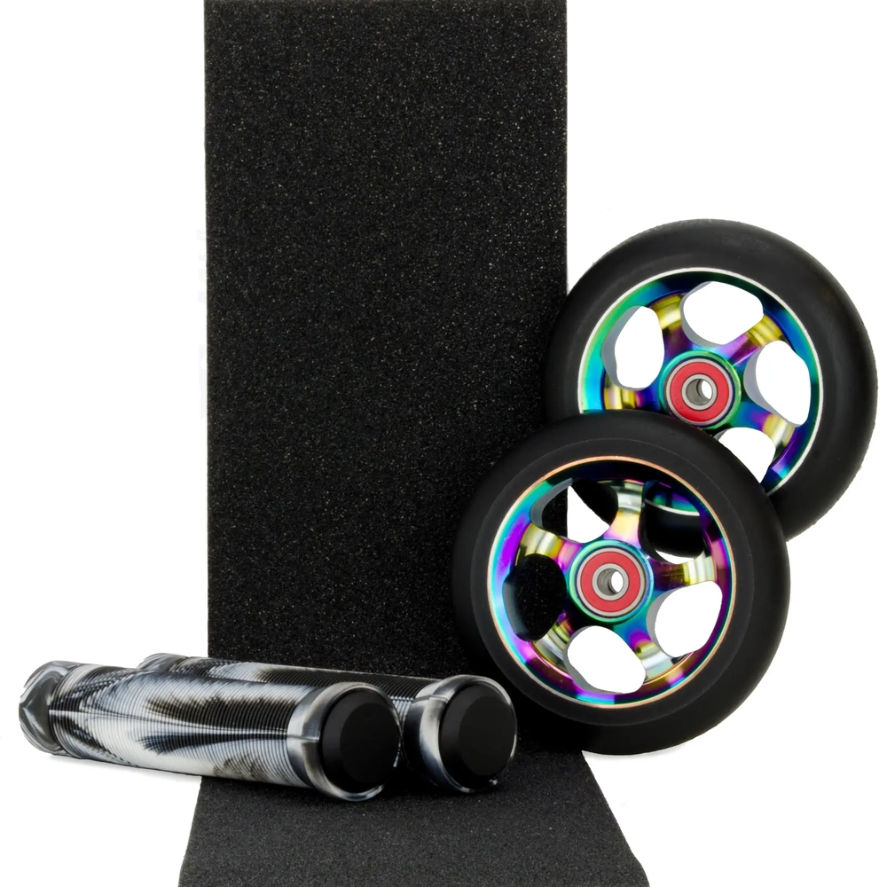 Main product image for Scooter Crew 100mm Wheels Black/White Grips & Tape Pack