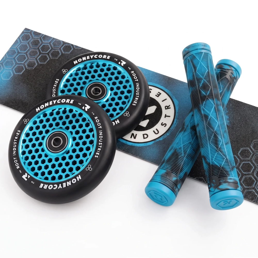 Main product image for Root Industries Honeycore Blue 110mm Wheel & Fractal Grip Pack