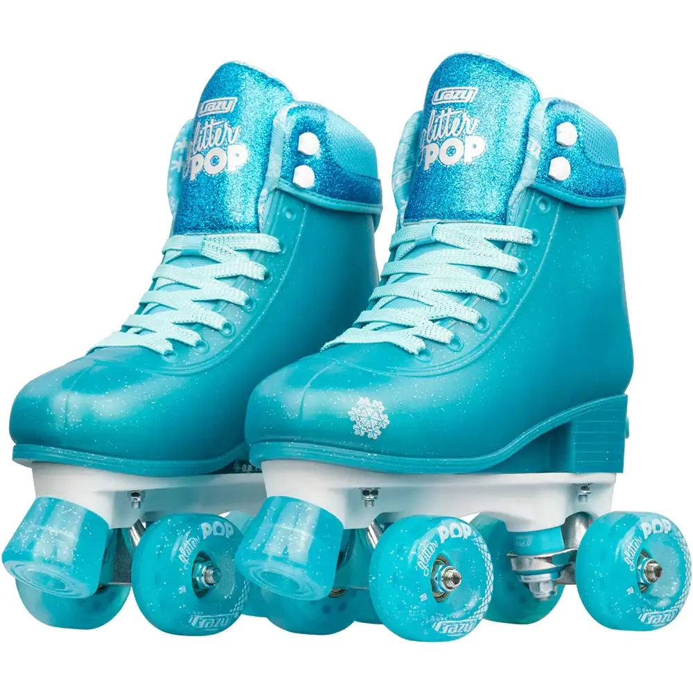 Main product image for Crazy Skates Glitter Pop Adjustable Roller Skates - Teal Small j12-2