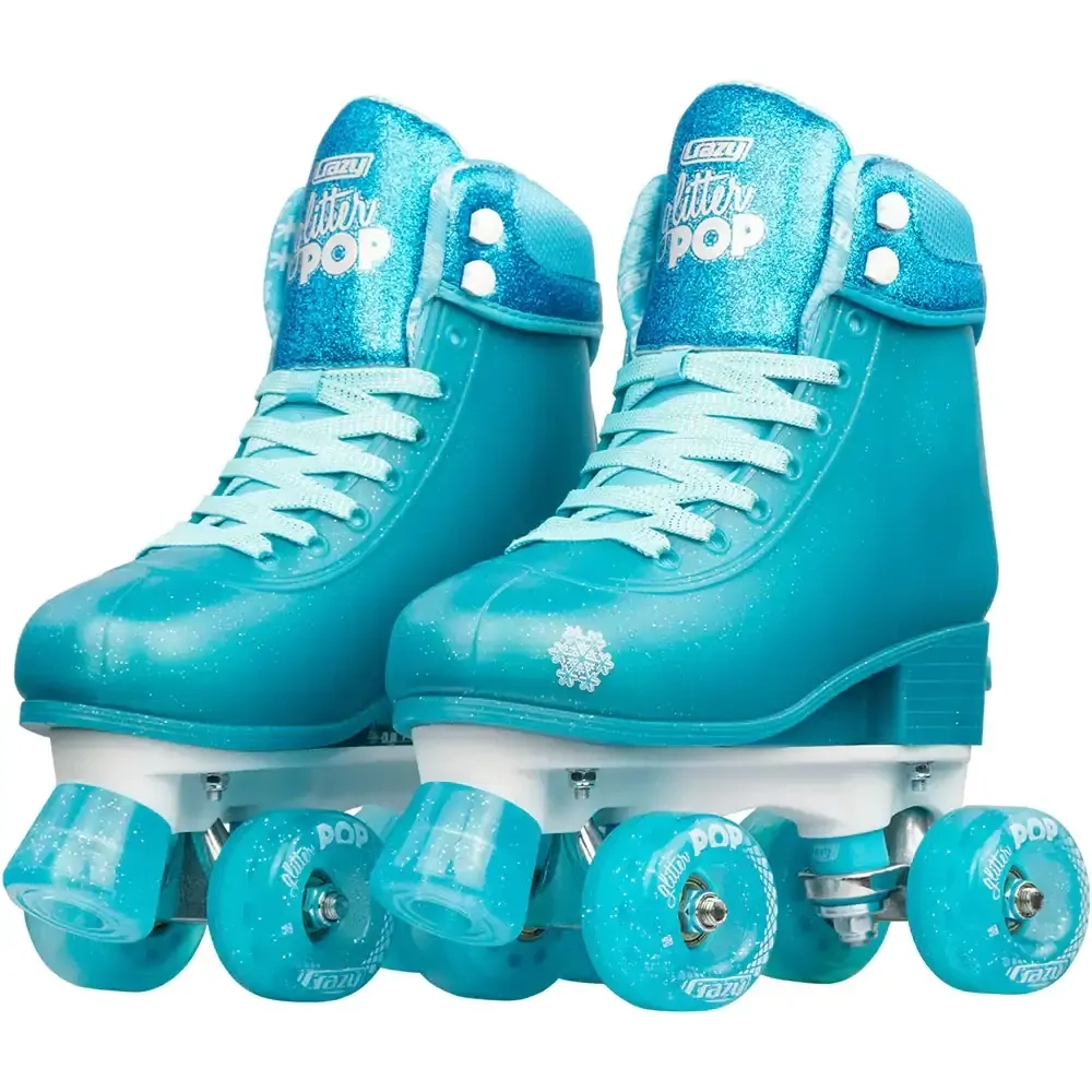 Main product image for Crazy Skates Glitter Pop Adjustable Roller Skates - Teal Small j12-2
