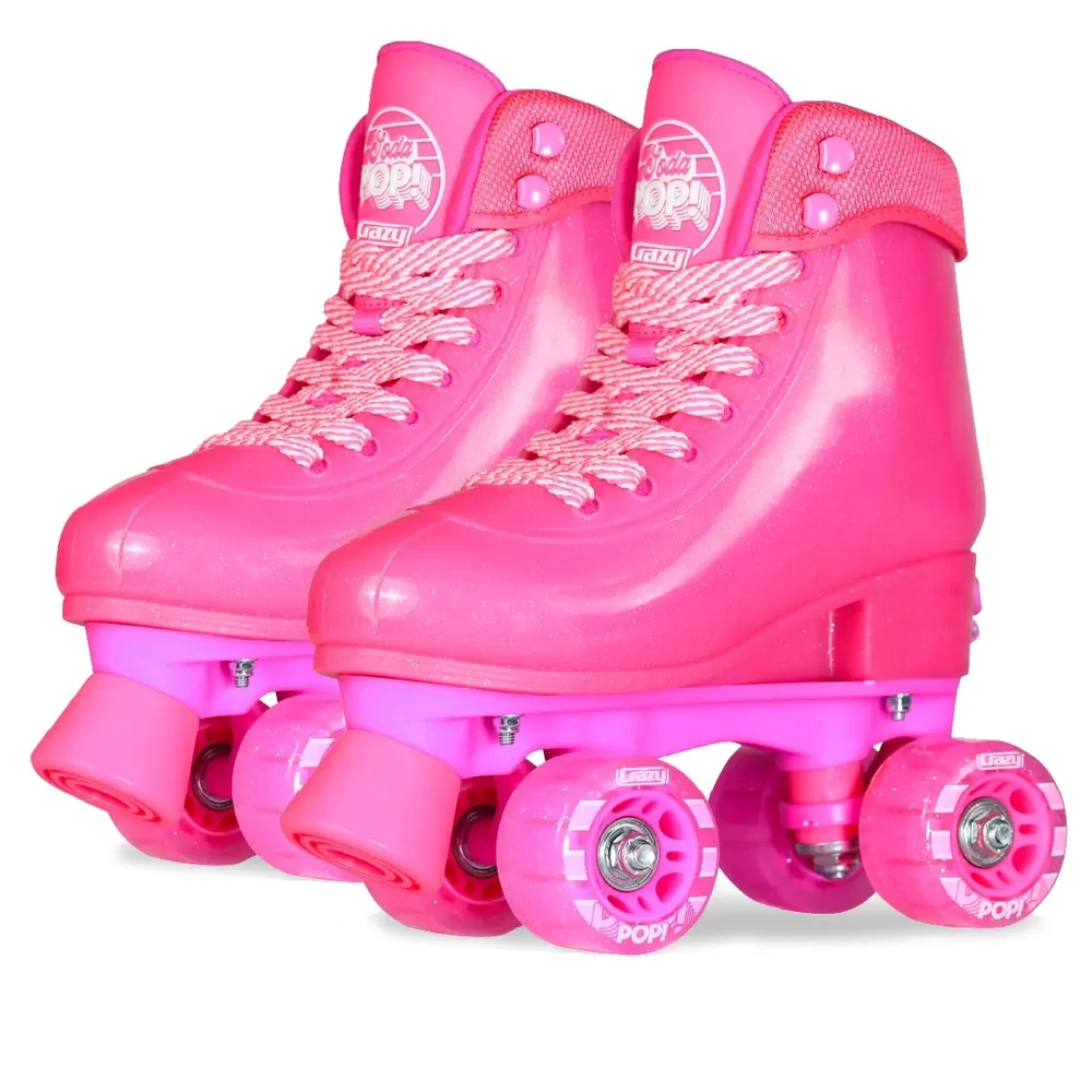 Main product image for Crazy Skates Soda Pop Adjustable Roller Skates - Strawberry Slide Medium